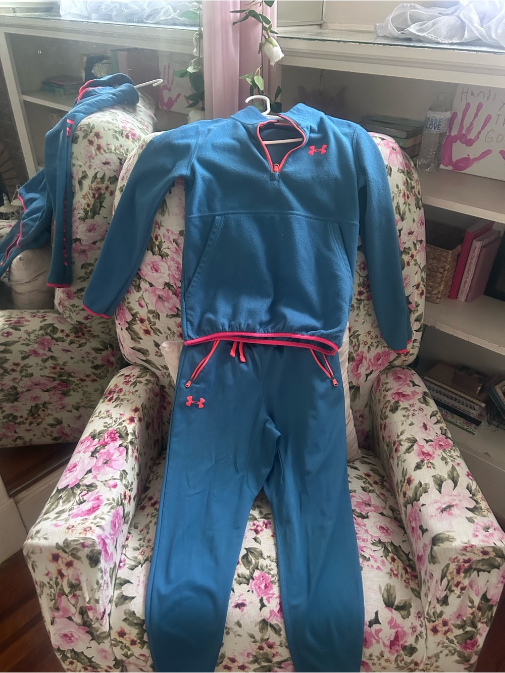 Under Armour Teal Blue and Pink Active Sweatsuit